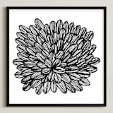 "eccentric leaves" - Art Print in black by Ramoncita - Framed