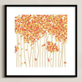 "Nature's Confetti" - Art Print in Persimmon by Inkblot Paper - Framed