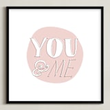 "you and me" - Art Print in Petal by Paper Rose - Framed