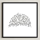 "You are my Rising Sunshine" - Art Print in Black by Dean Street - Framed