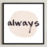 "Love Always" - Art Print in blush by Qing Ji - Framed