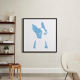 "baby boston" - Art Print in Baby Blue by Haley Weisberger - In a Room