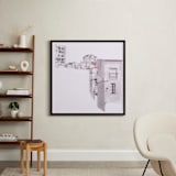 "Sicily" - Art Print in Shades of Grey by Viktoria Eperjesi - In a Room