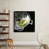 "Martini" - Art Print in Olive Green by Stick and Petal - In a Room