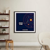 "You are Here" - Personalized Art Print in Midnight by Robin L. Andrews - In a Room