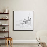 "San Francisco" - Art Print in Jet black by Neeta Sawhney - In a Room