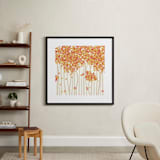 "Nature's Confetti" - Art Print in Persimmon by Inkblot Paper - In a Room