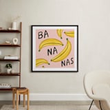 "That's Ba-Na-Nas" - Art Print in White by Kerry Doyle - In a Room