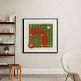 "Dinger 2 Diamond in the Rough" - Art Print in Clay by Kamala Nahas - In a Room