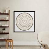"Family Tree Rings" - Personalized Art Print in Bark by Jessie Steury - In a Room