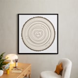 "Family Tree Rings" - Personalized Art Print in Bark by Jessie Steury - In a Room