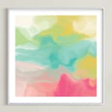 "It's Lit" - Art Print in Persian Green by Artsy Canvas Girl Designs - Framed