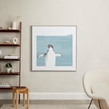 "Naked Penguin" - Art Print in Glacier by Michelle Poe - In a Room