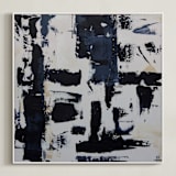 "Balance Restored II" - Art Print in Midnight Blue by Kate Terhune - Framed Canvas