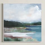 "Torrey Pines I" - Art Print in Torrey Blue by AlisonJerry - Framed Canvas