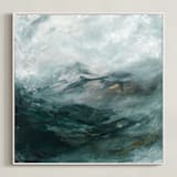 "Ice Canyon" - Art Print in Mist by Mya Bessette - Framed Canvas