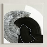 "Fitting Together I" - Art Print in Chalkboard by Kirsta Benedetti - Framed Canvas