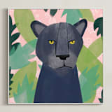 "Fierce" - Art Print in White by Megan Zang - Framed Canvas