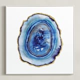 "Sliced" - Art Print in blue by Kelsey McNatt - Framed Canvas