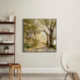 "Dreamy Olive Trees" - Art Print in Olive Green by Bethany Hackmann - In a Room