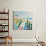 "Barefoot Blue-Jean Day" - Art Print in Marsh by Julie Chi - In a Room