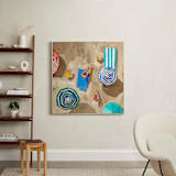 "Beach Day 1" - Art Print in Ocean by Lisa Grizaniuk - In a Room