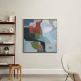 "Waypoint 1" - Art Print in Soft Blue Sage by Eunmee Studio - In a Room