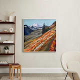 "Mount Baker in Autumn" - Art Print in Autumn Flame by Khara Ledonne - In a Room