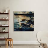 "Collide I" - Art Print in Marine Blue by Kelly Johnston - In a Room