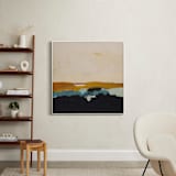 "Yellow Seascape" - Art Print in White by Caryn Owen - In a Room