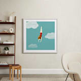 "swimmer" - Art Print in turquoise by Maria Gromek - In a Room