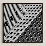 "Squares and Lines" - Art Print in Urban Grey by Brian Collins - Framed