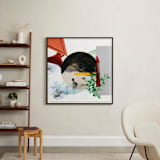 "A Day in the Life" - Art Print in Fire Orange by Augusto Paolo Bringas Dizon - In a Room