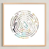 "Graphic Puzzle 2" - Art Print in White by Pat Jennings - Framed