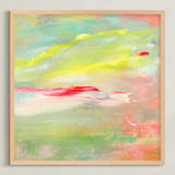 "Lucid" - Art Print in Lemon by Lindsay Megahed - Framed