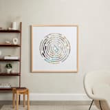 "Graphic Puzzle 2" - Art Print in White by Pat Jennings - In a Room