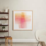 "Hello Sunrise" - Art Print in rosy golden by Debra Pruskowski - In a Room