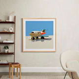 "Toy Jet" - Art Print in Blue by John Andrew Ward - In a Room
