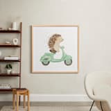 "Fast Riders II" - Art Print in Sage by Francisca Reyes - In a Room