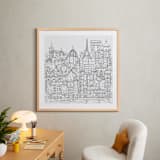 "Study Abroad" - Art Print in White by Krissy Bengtson - In a Room