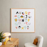 "Animal ABCs" - Art Print in White by Milk House Kids - In a Room