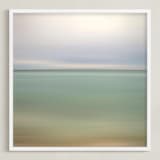 "Twisted Horizon" - Art Print in Seafoam by amanda cunningham - Framed