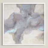 "Cloud View" - Art Print in Taupes, Greys and Blues by Owen Design Studio - Framed
