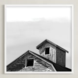 "Salvage - Barn Series 3" - Art Print in Slate Gray by Sheila Corcoran - Framed