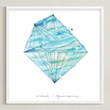 "March - Aquamarine" - Art Print in Aquamarine by Naomi Ernest - Framed