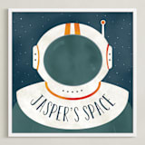 "Space to Explore" - Personalized Art Print in Galaxy by Heather Schertzer - Framed