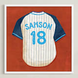 "Dinger Collection 3" - Personalized Art Print in Rust by Kamala Nahas - Framed