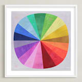 "Color Wheel" - Art Print in Light Grey by melanie mikecz - Framed