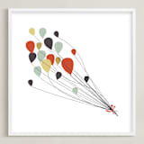 "Up and Away" - Art Print in Tomato by Sharon Rowan - Framed