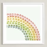 "Somewhere in the Rainbow" - Art Print in Pastel Multi-color by Tina Faselli - Framed